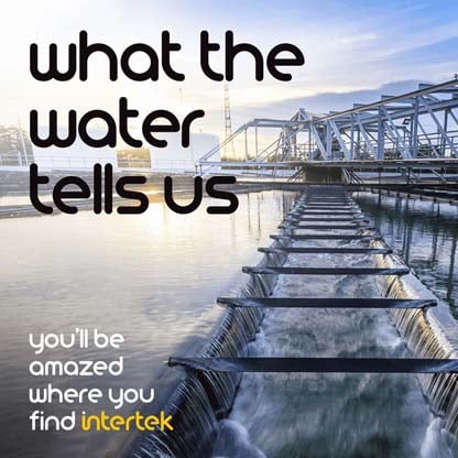 The view from the top of a water recycling plant